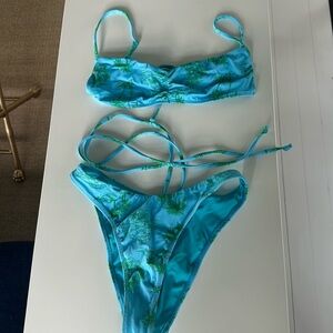 pacsun blue bikini set